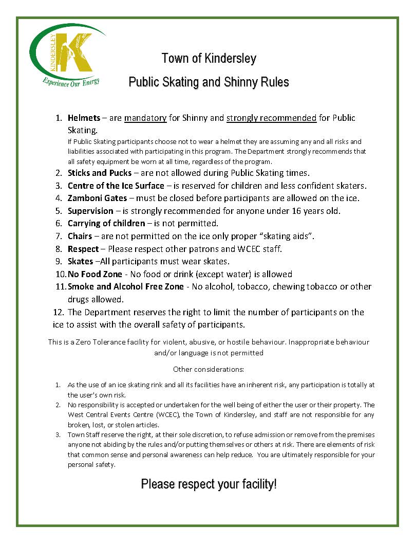 Join the Canada 150 Free Skate Town of Kindersley